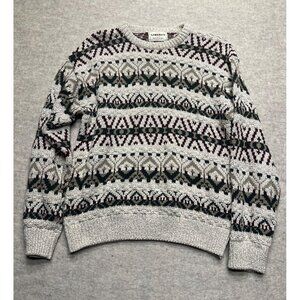 Vintage Liberty Cotton Multicolor Patterned Crewneck Sweater Winter